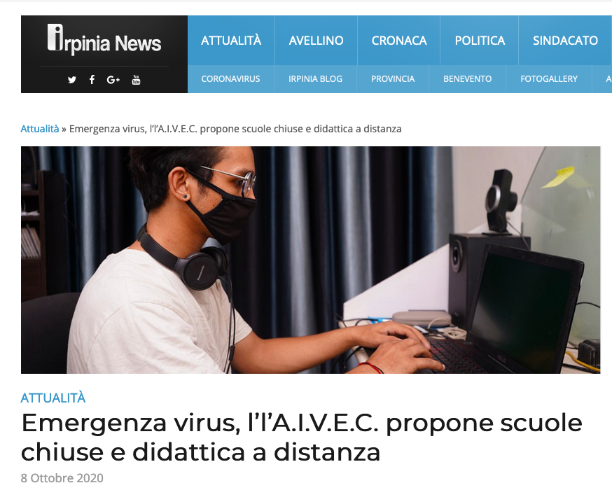 Emergenza virus l’l’A.I.V.E.C. propone scuole chiuse e didattica a distanza